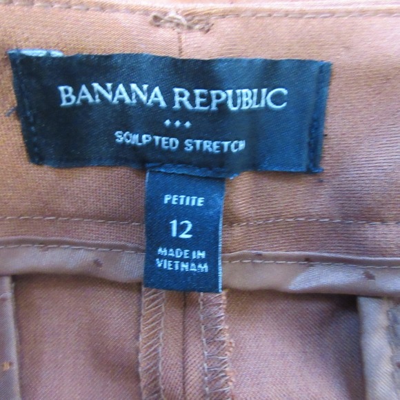 Banana Republic Sculpted Stretch Bootcut Womens Trouser 12 P Brown Pants 438 - Picture 8 of 12